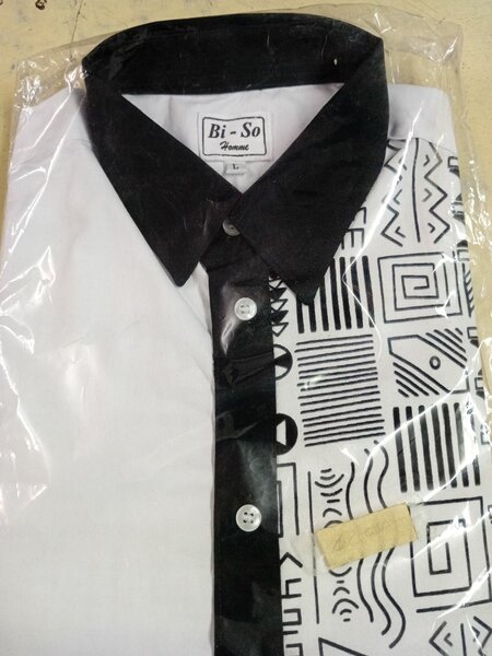 Chemises tissus mélangé de pagne