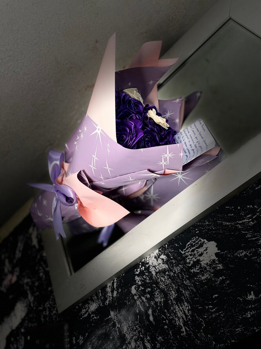 Bouquet de roses en soie