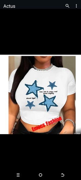 T-shirt court graphique mode