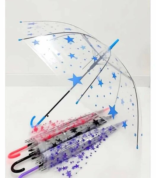 Parapluie transparent étoilé