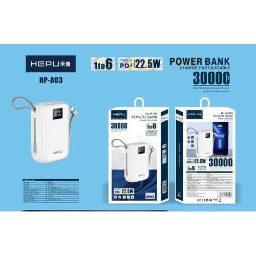 Power Bank HEPU 30000mAh 22.5W