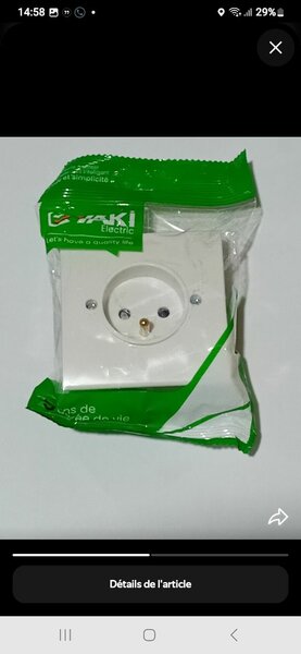 Prise Électrique Murale Ronde