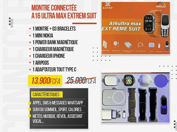 Montre Connectée A16 Ultra Max