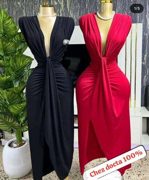 Robe Élégante Fendue Femme