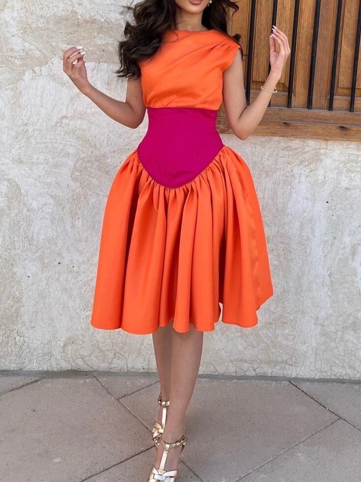 Robe élégante colorée femme