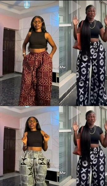 Pantalons larges imprimés ethniques