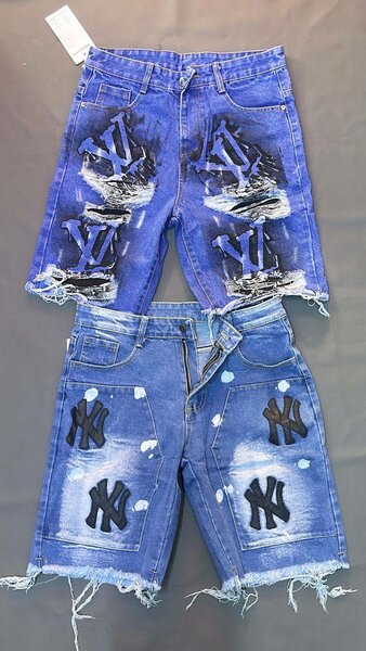 Shorts en denim délavé tendance