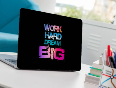 Work Hard Dream Big Laptop Skin Vinyl Sticker Decal, 12 13 13.3 14 15 15.4 15.6 inch Laptop Skin Sticker Cover Art Decal Protector Fits All Laptops