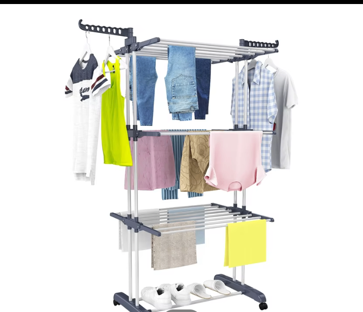 Clothes Drying Rack, 3 Layers Folding Clothes Rail