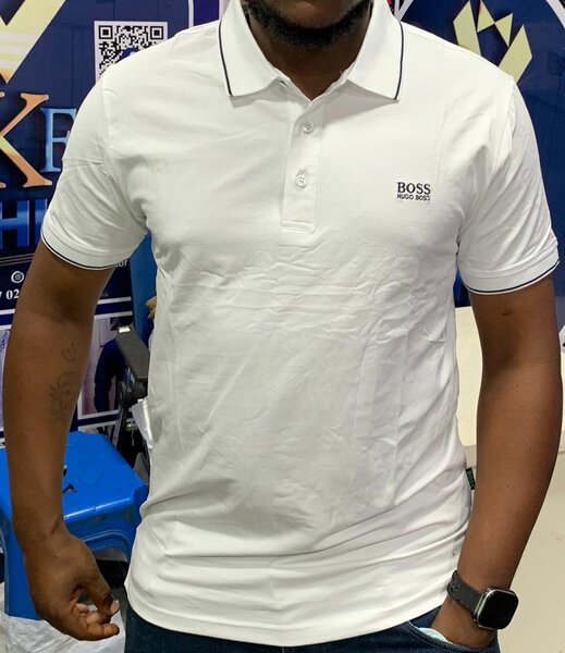 Polo blanc classique homme