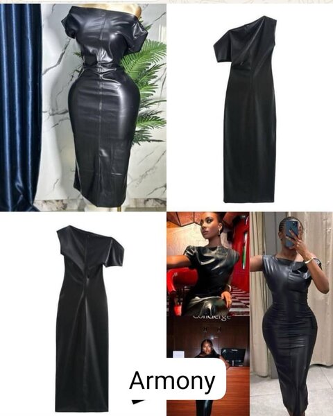 Robe en simili cuir élégante