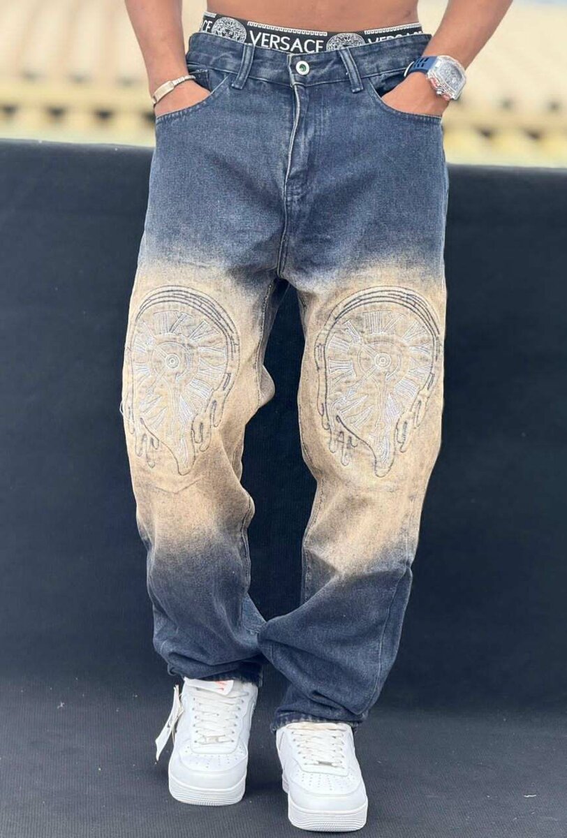 Jeans délavés tendance hommes