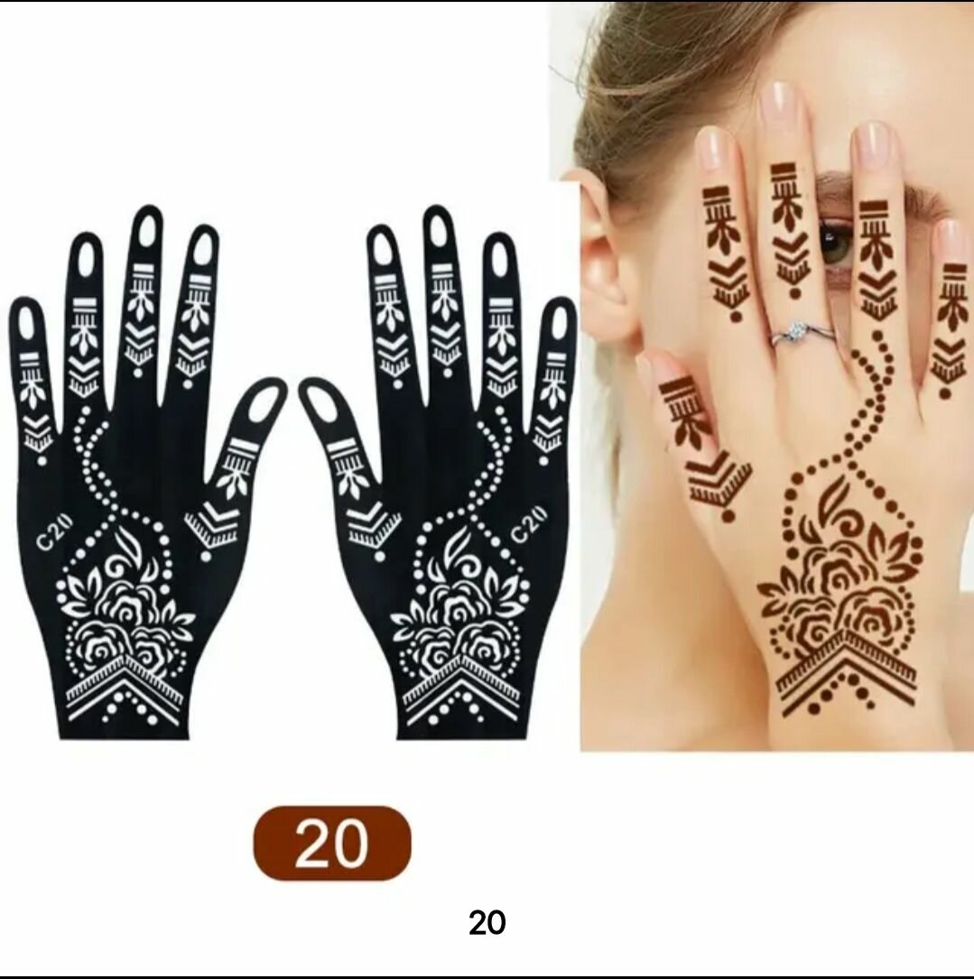 Pochoirs Henné Réutilisables