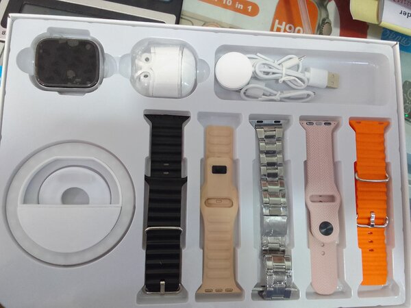 Montre connectée D97 plus,écouteur,5 bracelet,câble,fb,wave