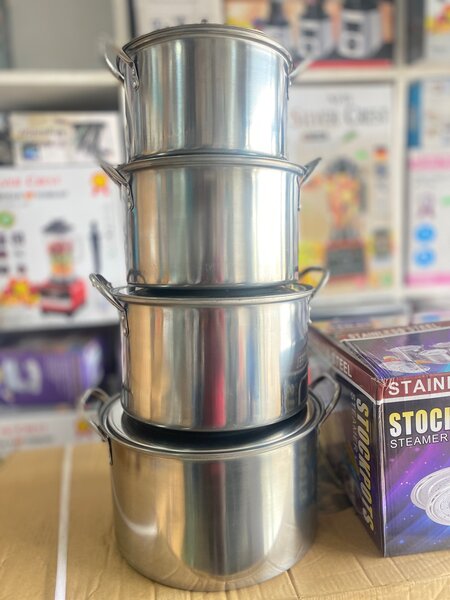 Stainless Steel 4 set aluminum cooking pots