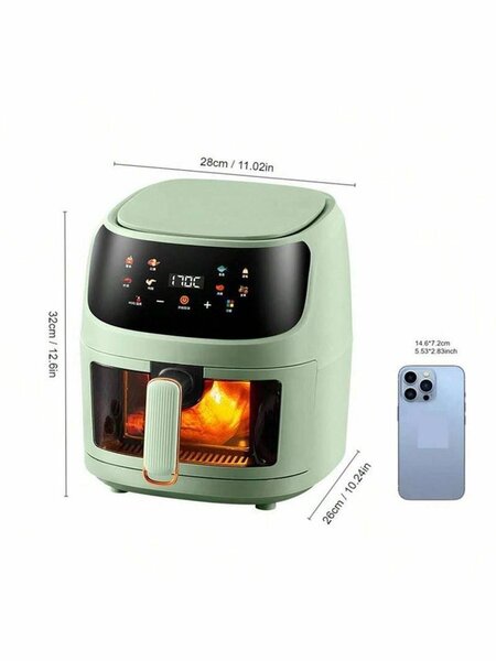 Silver Crest 8L Air Fryer  360° Heating Touch Screen & 1400