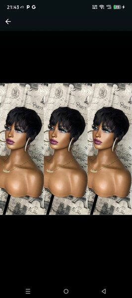 Perruque courte en dentelle