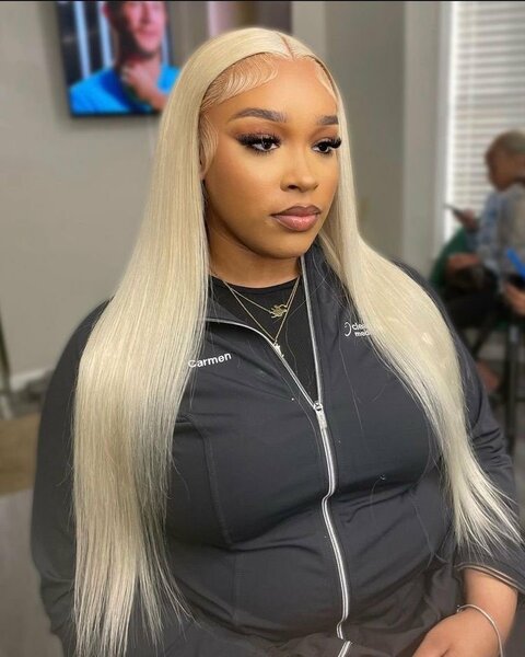 Wig blond 614 straight/ body waves Frontale Lace 13x4