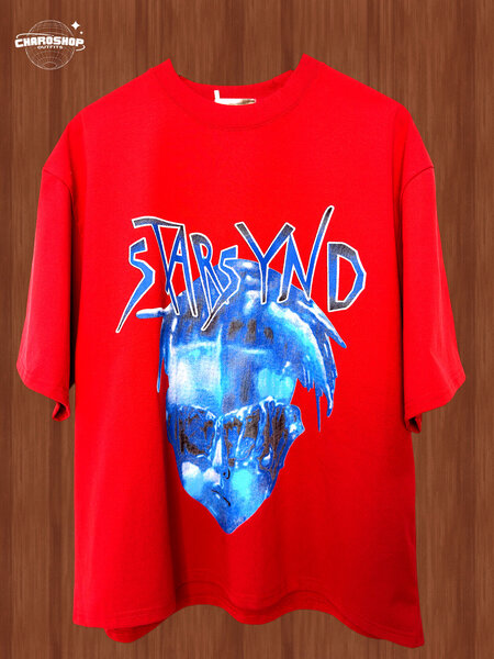 T-shirt rouge Starsynd unisexe