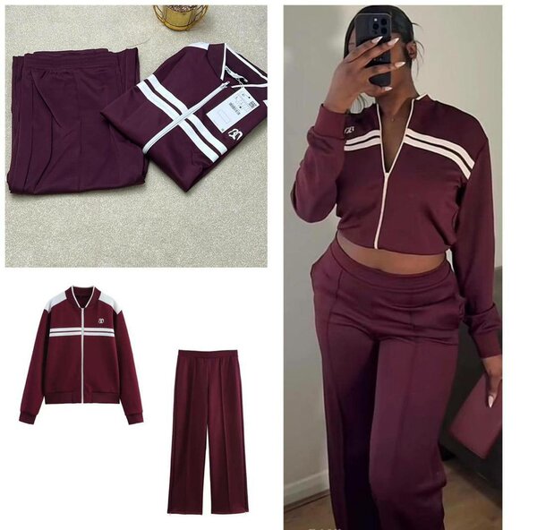 Ensemble de survêtement bordeaux femme
