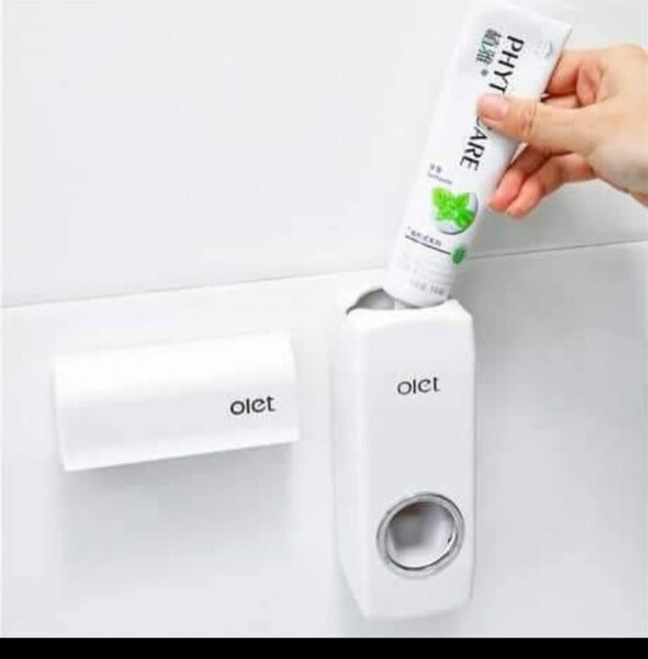 Toothpaste Dispenser and Toothbrush Holder