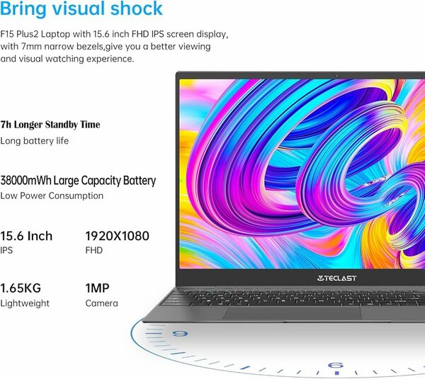 Teclast F15 Plus 2 Laptop  15.6 inch