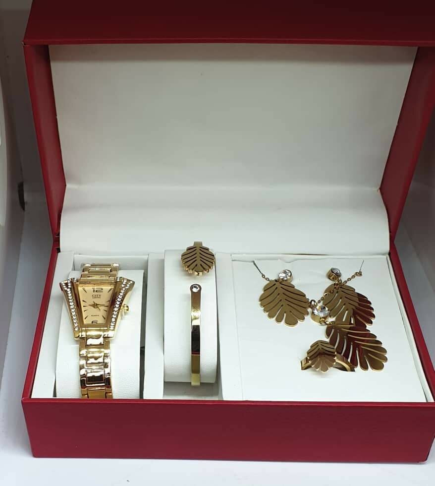 Coffret montre, chaîne, bijoux