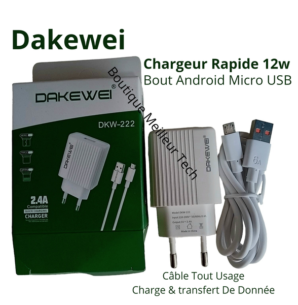 Dakewei Chargeur Android 12w - Protection de charge
