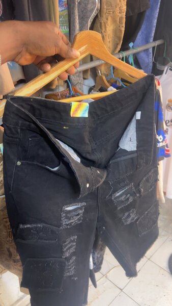 Trendy Ripped Black Jeans