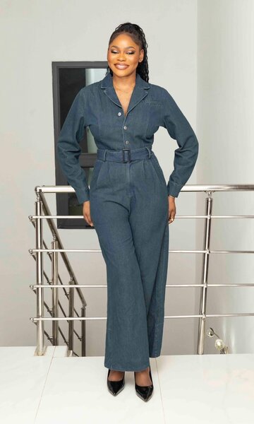 Combinaison en denim pour femme