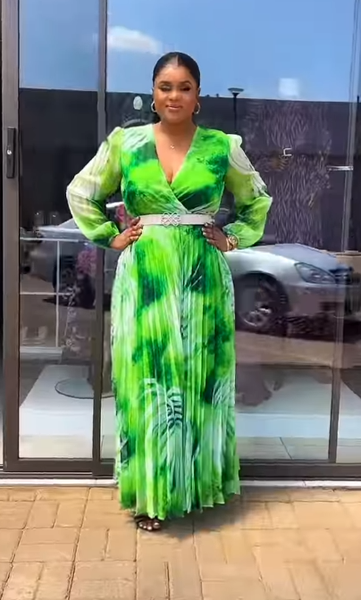 Women's long dress with print