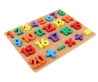Wooden Alphabet – 123 Numbers Sorting Board Blocks Montessori Educational Early Learning Toy Gift for Preschool