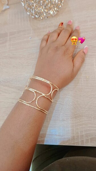 Bracelet manchette doré