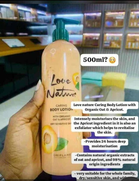 Oriflame Love Nature Caring Body Lotion with Organic Apricot