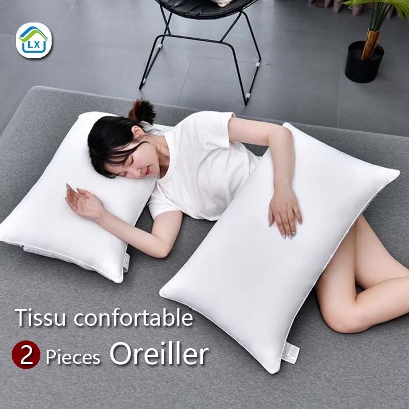 2 pièces d'oreillers en coton