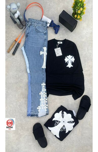 Ensemble mode homme sweat-shirt noir