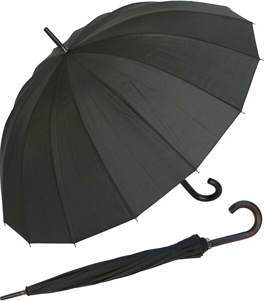 Parapluie long élégant noir