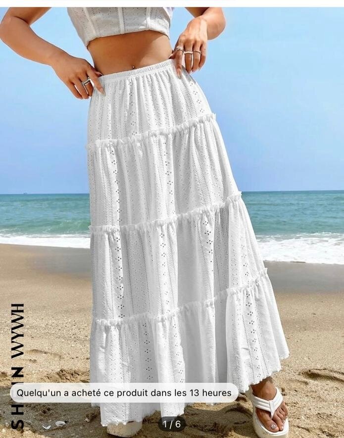 Jupe longue bohème blanche