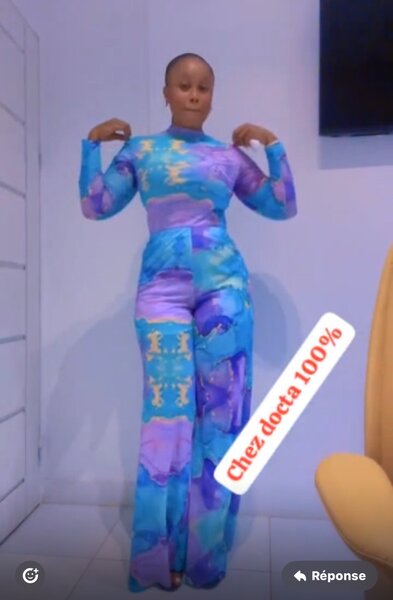 Combinaison Femme Bleu Imprimé