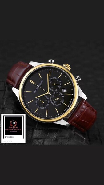 Montre EMPORIO ARMANI authentique bracelet en cuir