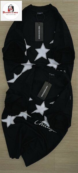 T-shirt noir étoiles homme