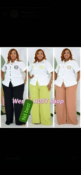 Ensemble chemise et pantalon femme