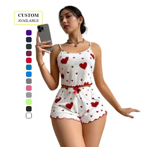 Ensemble Pyjama Cœur Femme