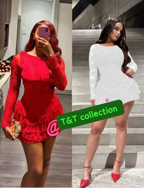 Robe moulante rouge dentelle