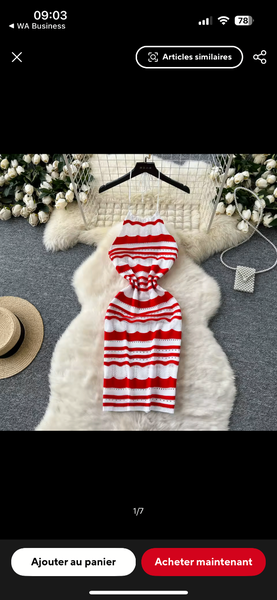 Écharpe à rayures rouges