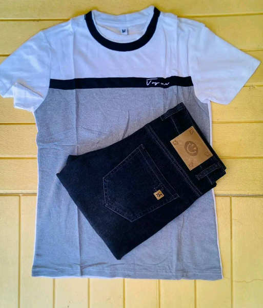 combo of a trousers and t shirt 