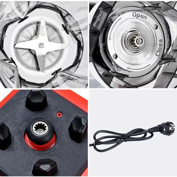 2 In 1 Commercial Blender-Red