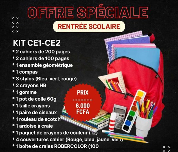 Kit scolaire CE1 - CE2