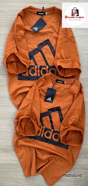 T-shirts orange Adidas Unisexe