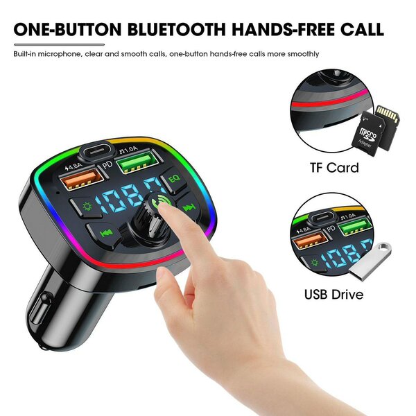Transmetteur FM Bluetooth pour voiture